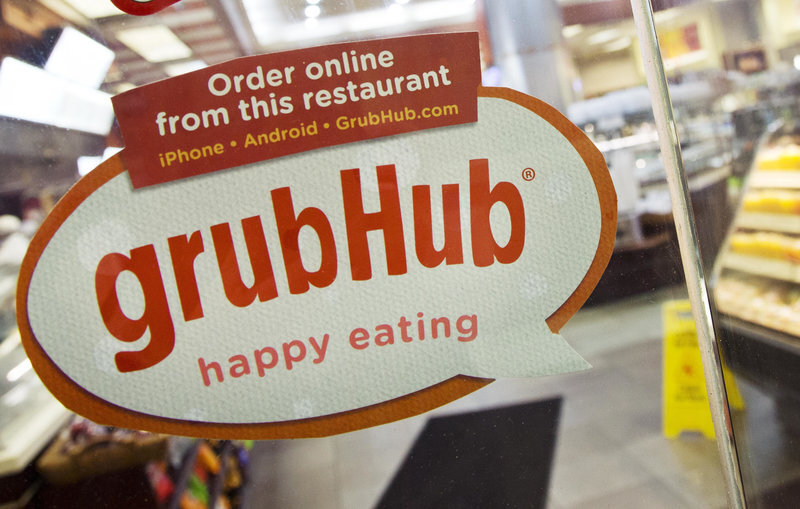 Services like Grubhub offer restaurant meal delivery through a mobile app.